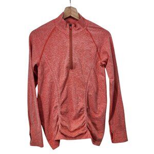 Athleta Womens Half-Zip Pullover Sweatshirt‎ Orange M